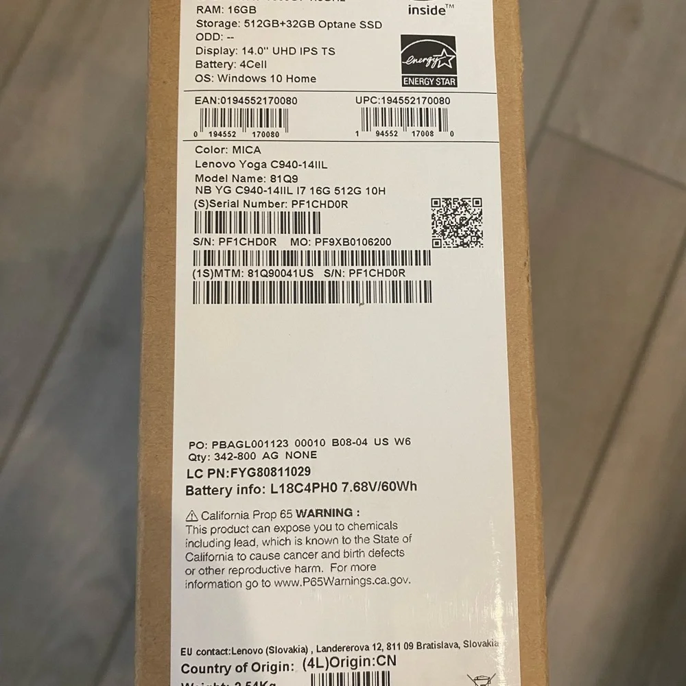 Laptop Lenovo Yoga C940 14” in EXCELLENT condition!